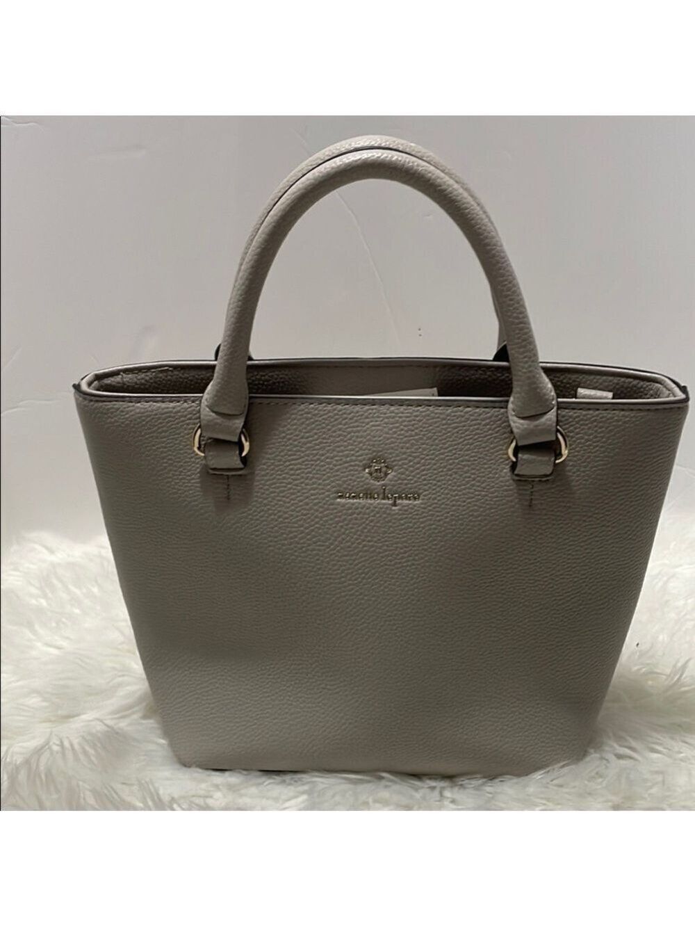 Nanette Lepore Taupe Faux Leather Tote Bag
